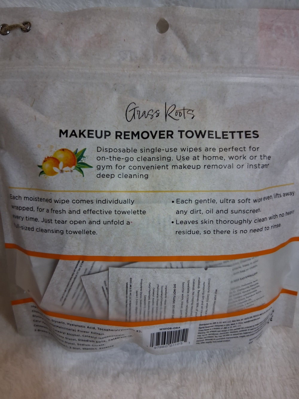 Grass Roots Makeup Remover Wipes Bundle - Cucumber & Vitamin C (80 Wipes Total) - Picture 4 of 16